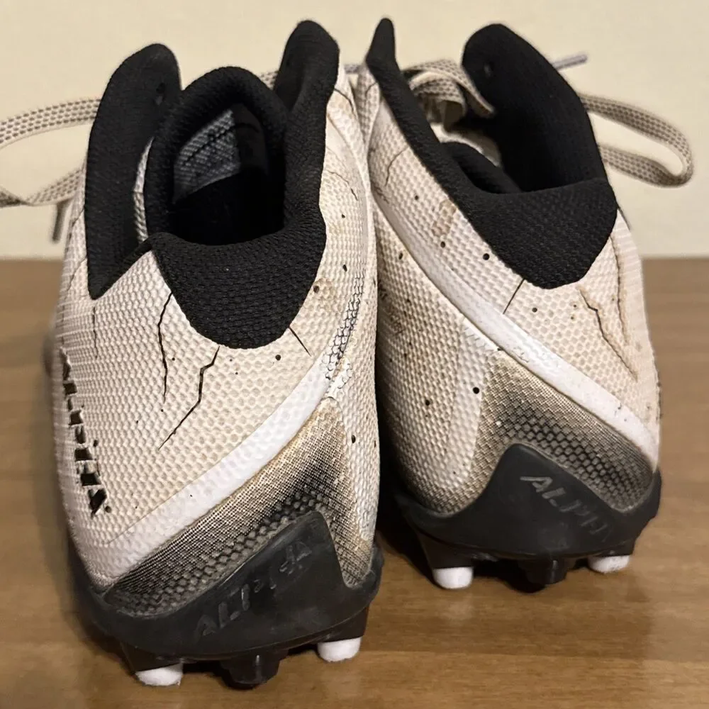 Nike Alpha Men's Football Cleats Black/White/Gray Size 15 Nike Skin